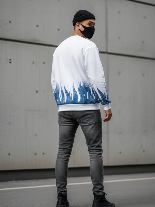 Blue Flame Edition - Fancy Fashionable Men Sweatshirt