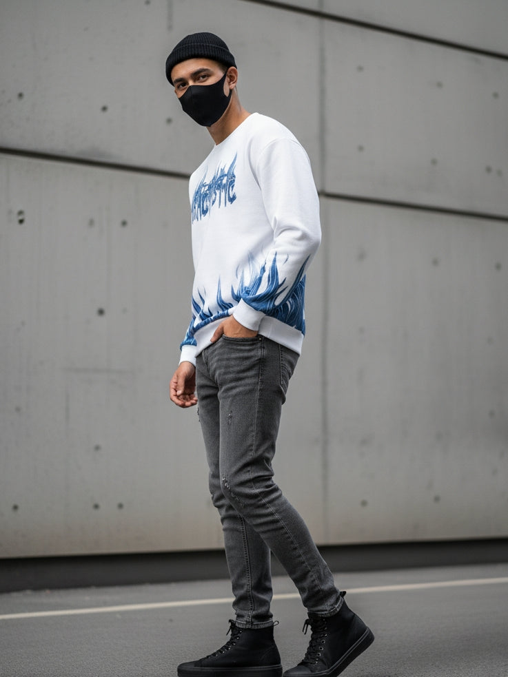 Blue Flame Edition - Fancy Fashionable Men Sweatshirt