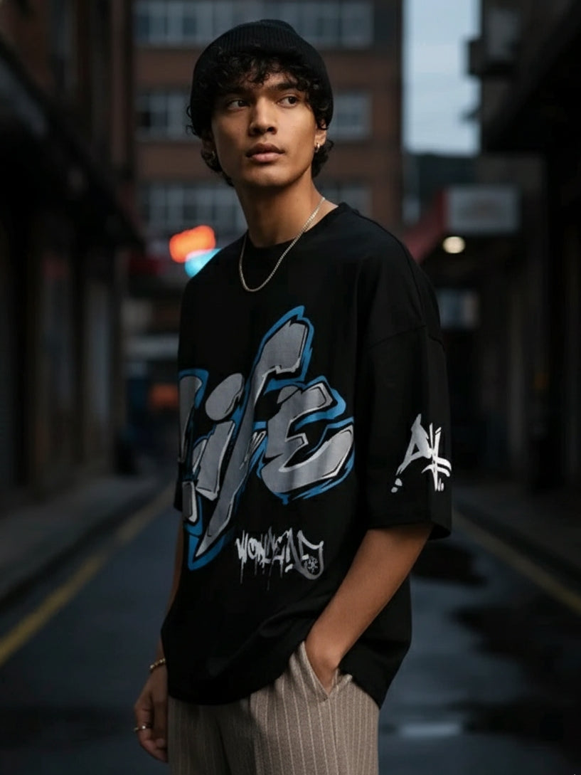Life Mode Edition – Aesthetic Oversized T-Shirt