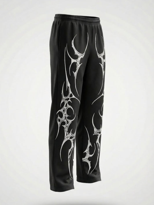 Tribal Fury Edition – Black Streetwear Track Pants