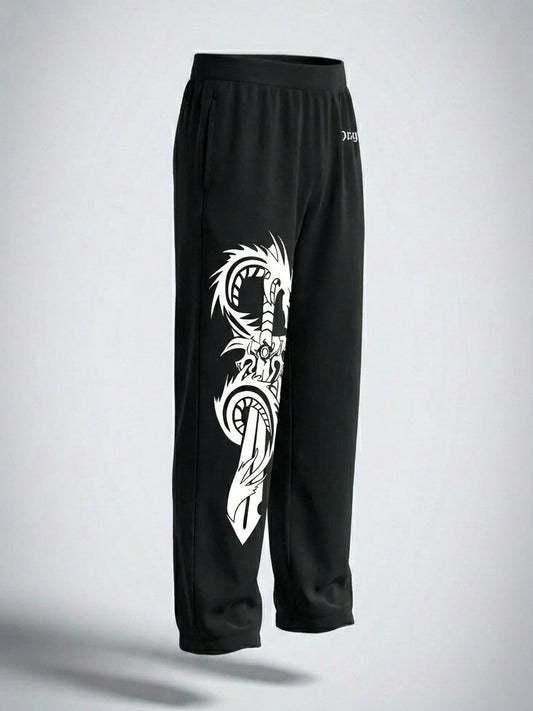 Dragon Sword Edition - UNISEX BAGGY GRAPHIC TRACK PANTS