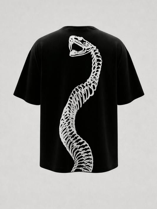 Serpent Bones Edition – Men’s Oversized Cotton T-Shirt
