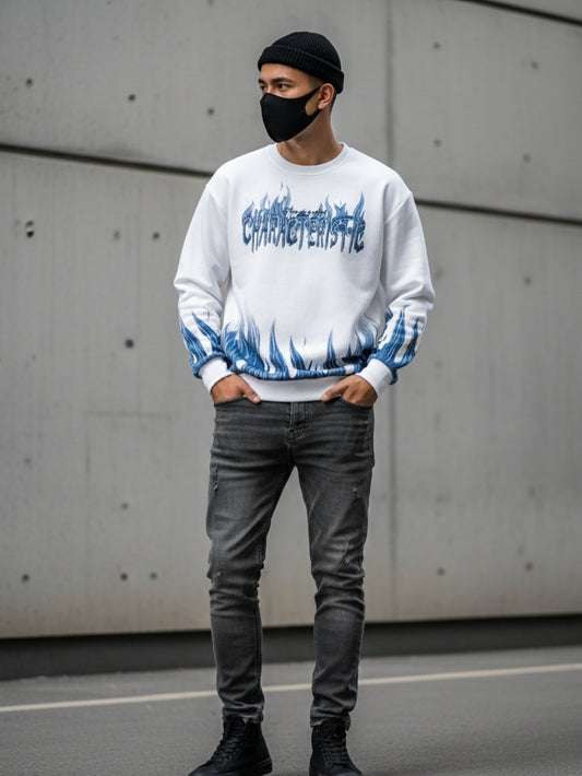 Blue Flame Edition - Fancy Fashionable Men Sweatshirt
