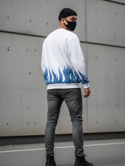 Blue Flame Edition - Fancy Fashionable Men Sweatshirt