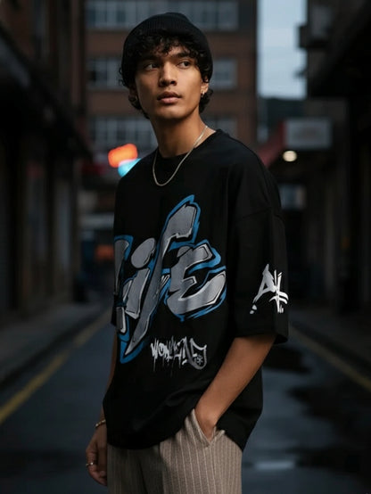 Life Mode Edition – Aesthetic Oversized T-Shirt