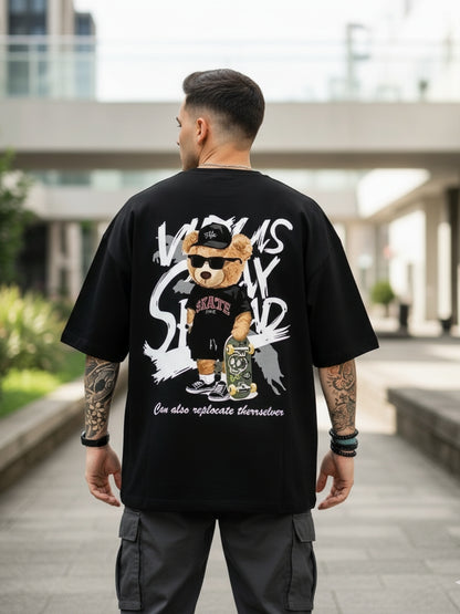 Skate Bear Edition – Graphic Oversized T-Shirt