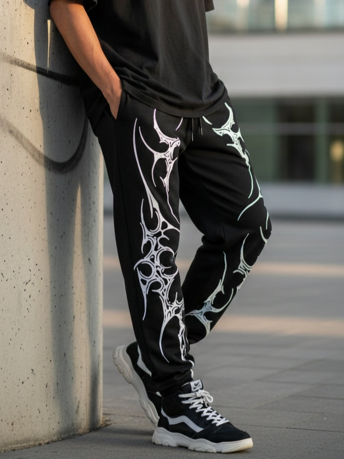 Tribal Fury Edition – Black Streetwear Track Pants