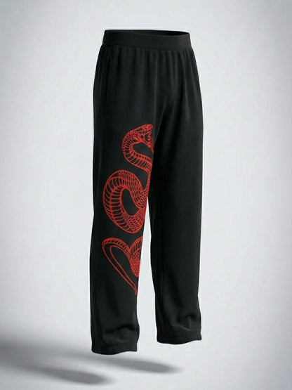 Red Coil Edition – UNISEX BAGGY GRAPHIC TRACK PANTS