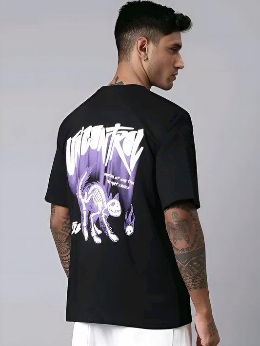 Uncontrolled Instinct Edition – Men’s Oversized Cotton Blend T-Shirt