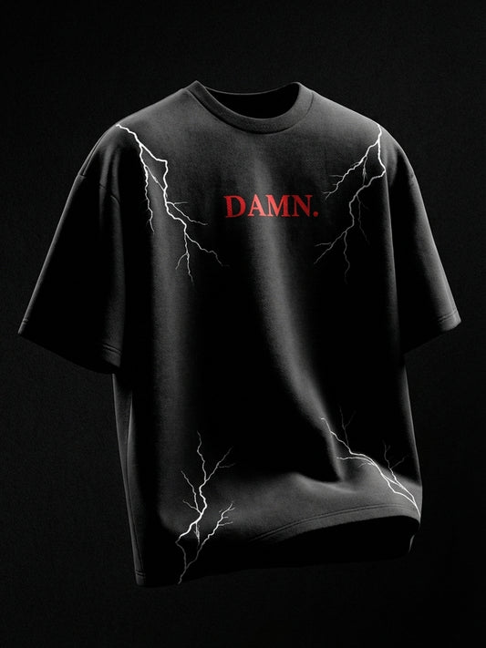Thunder Script Edition – Oversized Streetwear T-Shirt