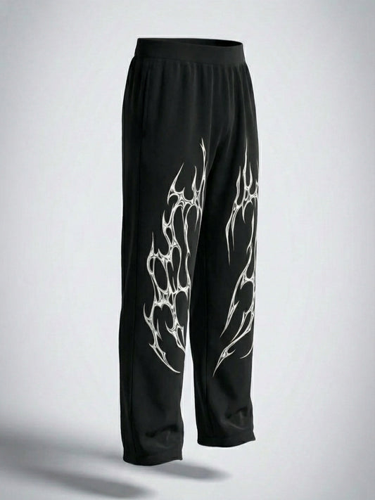 Tribal Fury Edition – Black Streetwear Track Pants