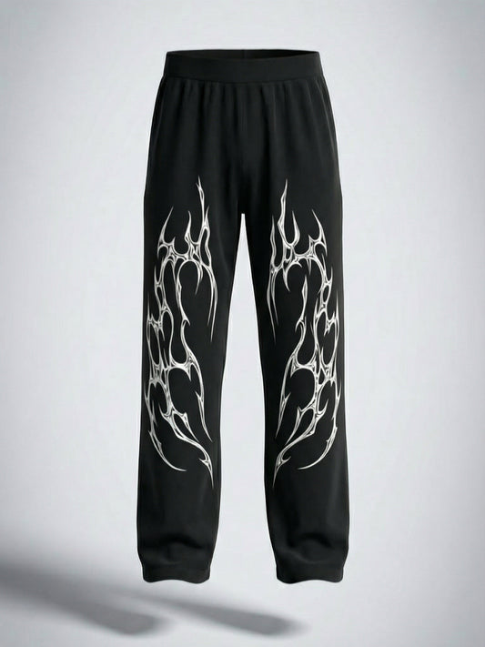 Tribal Fury Edition – Black Streetwear Track Pants